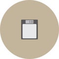 electronic scales Home scales isolated icon, weight outline icon