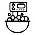 Electronic scales icon, outline style Royalty Free Stock Photo