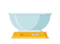 Electronic scales for products in flat design Royalty Free Stock Photo