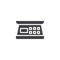 Electronic scales for products icon vector