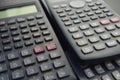 electronic scientific calculators backgrounds Royalty Free Stock Photo