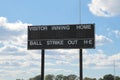 Electronic Score Board at a Football field. Royalty Free Stock Photo