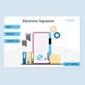 Electronic signature and smart contract service landing page