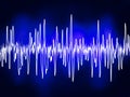 Electronic sine sound or audio waves. EPS 8 Royalty Free Stock Photo