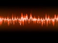 Electronic sine sound or audio waves. EPS 10 Royalty Free Stock Photo