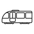 Electronic speed train icon outline vector. Move metro transport