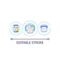 Electronic statement loop concept icon