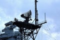 Electronic Superstructure Aboard the USS New Jersey Royalty Free Stock Photo