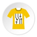 Electronic t-shirt icon circle