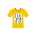 Electronic t-shirt icon, flat style