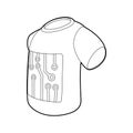 Electronic t-shirt icon, outline style