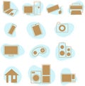 Electronic technic icons set. Vector graphics