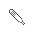 Electronic thermometer outline icon