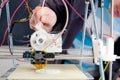 3D printer - electronic three dimensional plastic Royalty Free Stock Photo