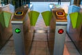 Electronic ticket gate, validation machine or Ticket barrier