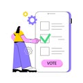 Electronic voting abstract concept vector illustration. Royalty Free Stock Photo