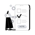 Electronic voting abstract concept vector illustration. Royalty Free Stock Photo