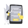 Electronic voting abstract concept vector illustration. Royalty Free Stock Photo