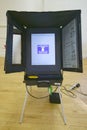 Electronic voting booth for blind during Congressional election, November 2006, in Ojai, Ventura County, California