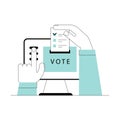 Electronic voting concept. Online electronic poll.