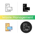 Electronic waste icon Royalty Free Stock Photo