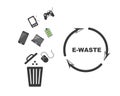electronic waste illustration vector icon Royalty Free Stock Photo