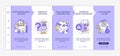 Electronic waste manage onboarding vector template
