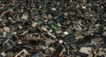 Electronic Waste Recycling Pile A massive pile of discarded electronic devices including laptops computers and other tech Royalty Free Stock Photo