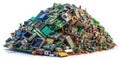Electronic Waste Recycling A Visual Representation of Sustainable Disposal Practices in Architectural Settings Royalty Free Stock Photo