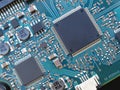 Motherboard and microchips Royalty Free Stock Photo