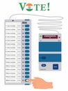 Electronics Ballot box India colored.