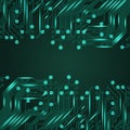 Electronics blue background with circuit board Royalty Free Stock Photo