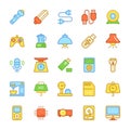 Electronics Colored Vector Icons 3
