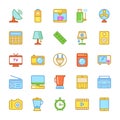 Electronics Colored Vector Icons 2