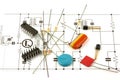 Electronics components Royalty Free Stock Photo