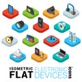 Electronics devices web mobile app flat 3d infographics icon Royalty Free Stock Photo