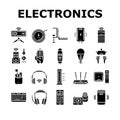 Electronics Digital Technology Icons Set Vector Royalty Free Stock Photo