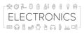 Electronics Digital Technology Icons Set Vector . Royalty Free Stock Photo