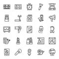 Electronics Equipment Isolated Vector Icons Set that can be easily Edited or Modified
