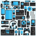 Electronics and gadgets icons set