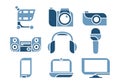 Electronics Icons set Royalty Free Stock Photo