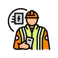 electronics installers repairers color icon vector illustration