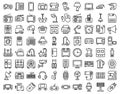 Electronics Isolated Vector Icons set every single icon can easily modify