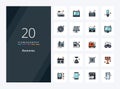 20 Electronics line Filled icon for presentation Royalty Free Stock Photo