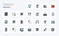 25 Electronics Line Filled Style icon pack Royalty Free Stock Photo