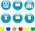 Electronics media technical equipment icon Royalty Free Stock Photo