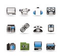 Electronics, media and technical equipment icons Royalty Free Stock Photo