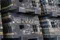Electronics PCB boards in warehouse partly assembled Royalty Free Stock Photo