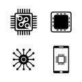 Electronics. Simple Related Vector Icons Royalty Free Stock Photo