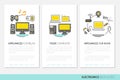 Electronics Technology Business Brochure Template with Thin Line Icons Royalty Free Stock Photo